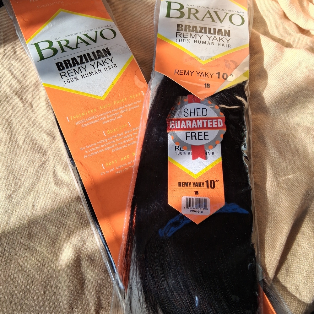 2 Packs Brazilian Remy Yaky Hair - Black